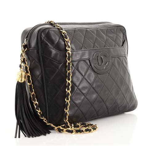 chanel camera bag with tassel.